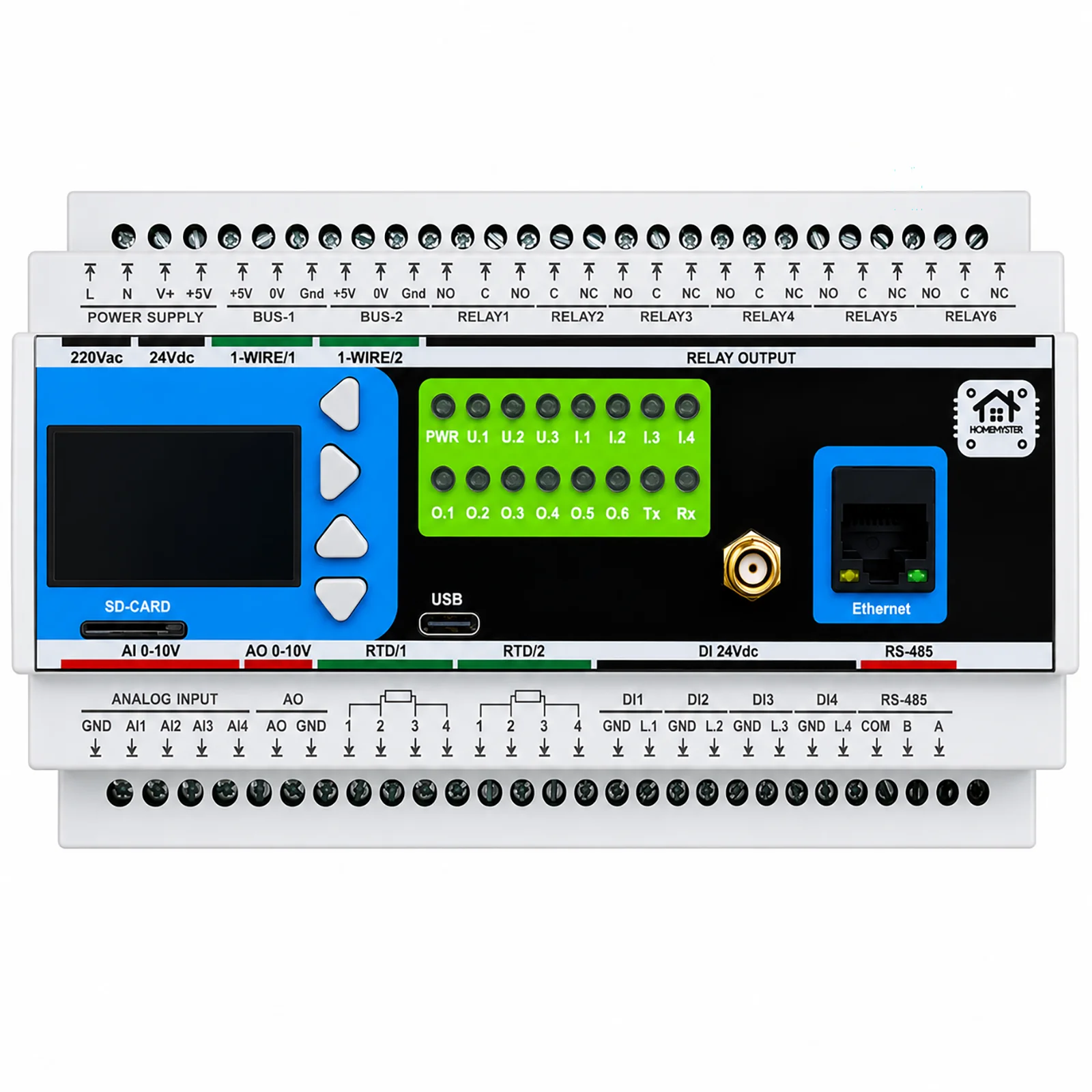 HomeMaster MiniPLC für ESPHome, Home Assistant und lokale Gebäudeautomation